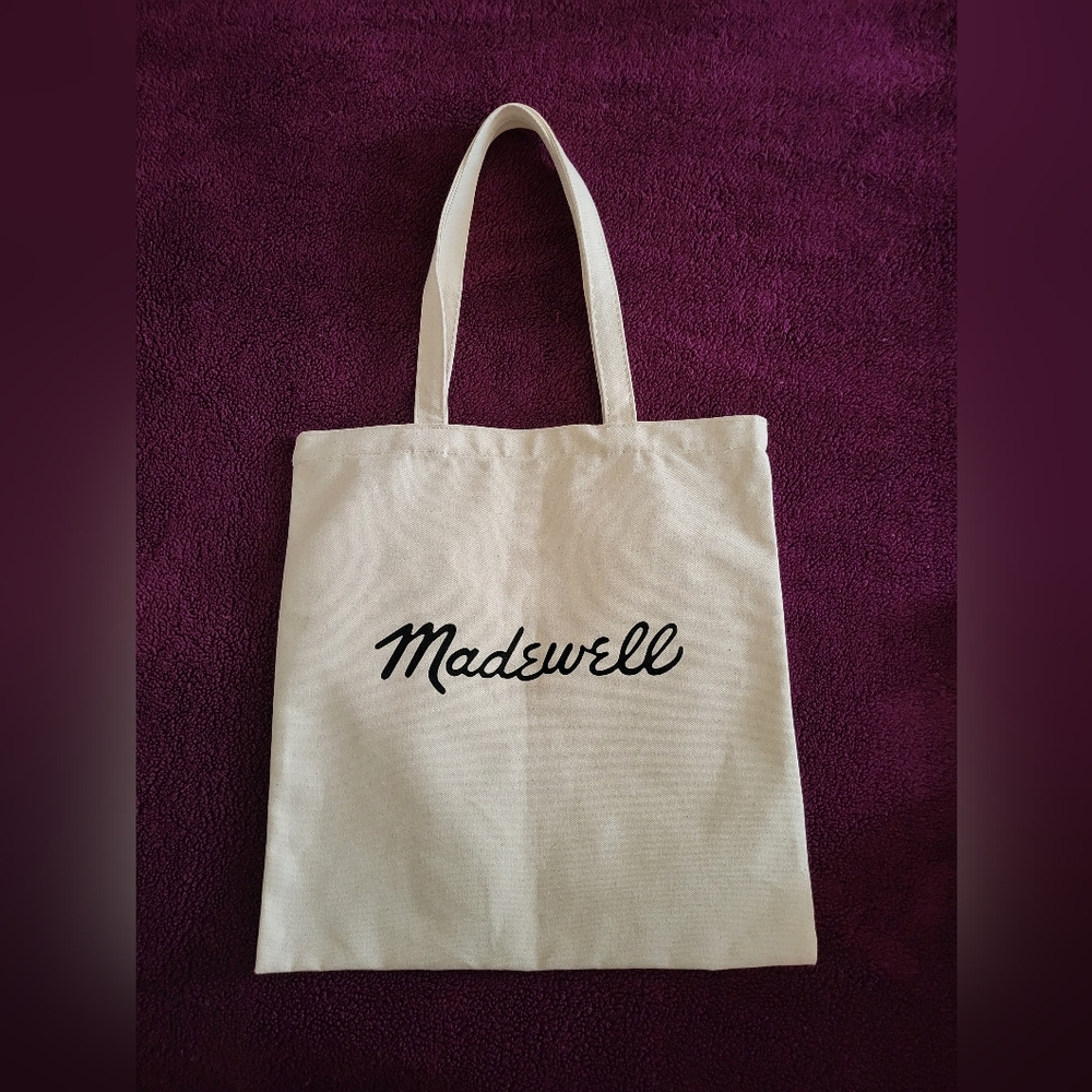 Madewell Cream Canvas Tote Bag Minimalist Design
